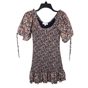 {Mable} Alaina Mini Dress - Blue Floral - Size Small